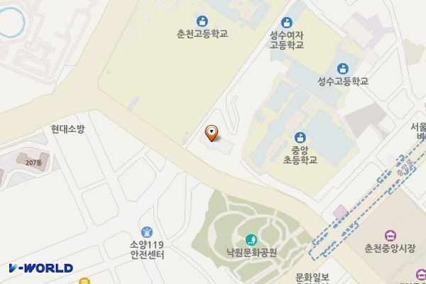 춘천소방서 소양119안전센터 위치 지도 — 강원특별자치도 춘천시 가연길16번길16