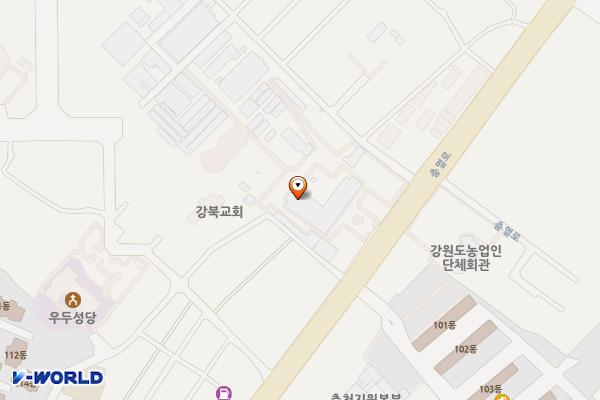 강원도농업기술원 위치 지도 — 강원특별자치도 춘천시 충열로 83
