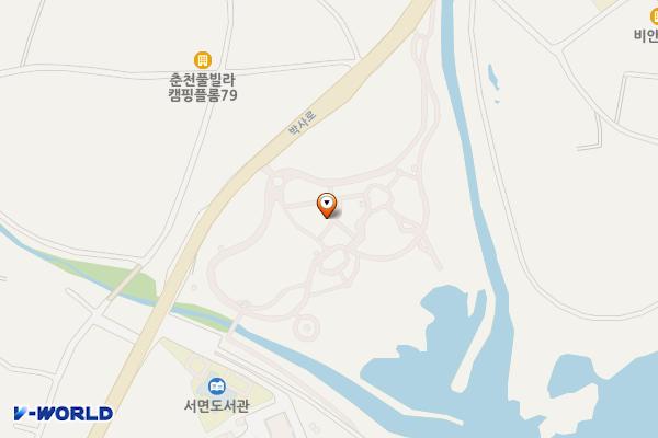 문학공원 공중화장실 위치 지도 — 강원특별자치도 춘천시 서면 금산리 500-4