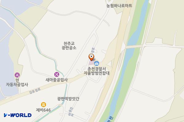 광판보건진료소 위치 지도 — 강원특별자치도 춘천시 남산면 김유정로 209
