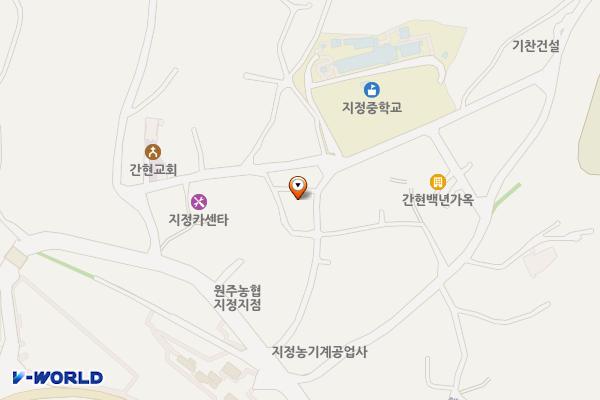 지정면 복지회관 위치 지도 — 강원특별자치도 원주시 지정면 간현로166번길13