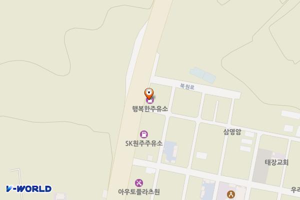 행복한주유소 위치 지도 — 강원특별자치도 원주시 북원로 2740