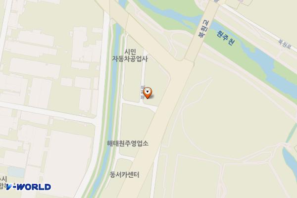 대성셀프주유소 위치 지도 — 강원특별자치도 원주시 북원로 2607 (우산동)