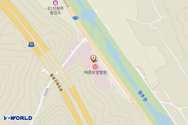서원바른장례식장 위치 지도 — 강원특별자치도 원주시 판부면 치악로 1133
