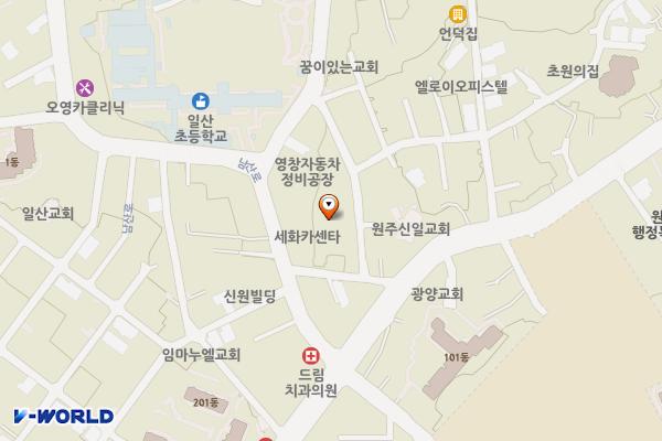 연세로얄요양원 화장실 위치 지도 — 강원특별자치도 원주시 일산초교길 14-18