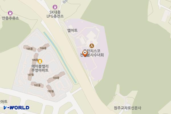 노인요양원 사랑의집 위치 지도 — 강원특별자치도 원주시 원문로 294