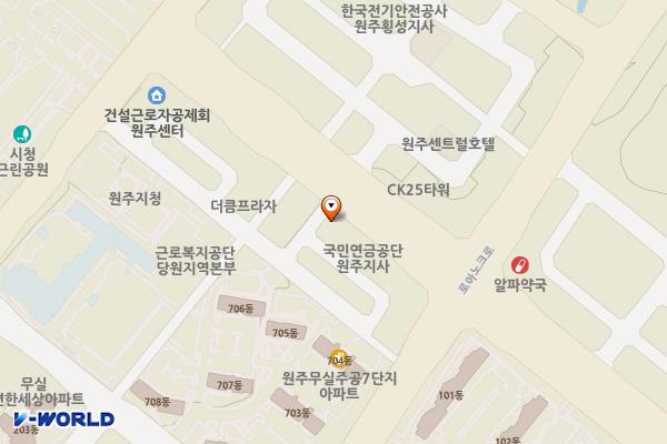 사랑마을요양원 화장실 위치 지도 — 강원특별자치도 원주시 시청로 30