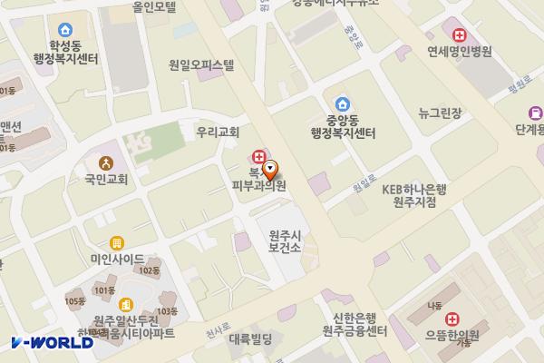 드림아트홀 위치 지도 — 강원특별자치도 원주시 원일로 151