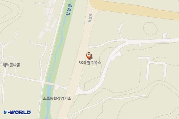 ㈜강인산업개발 북원지점 위치 지도 — 강원특별자치도 원주시 소초면 북원로 3064