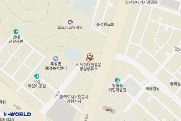 CJ대한통운㈜ 무실점주유소 위치 지도 — 강원특별자치도 원주시 북원로 2151