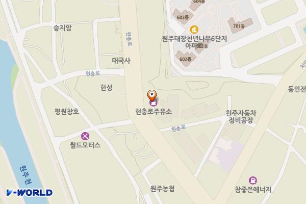 현충로주유소 위치 지도 — 강원특별자치도 원주시 현충로 24 (태장동)