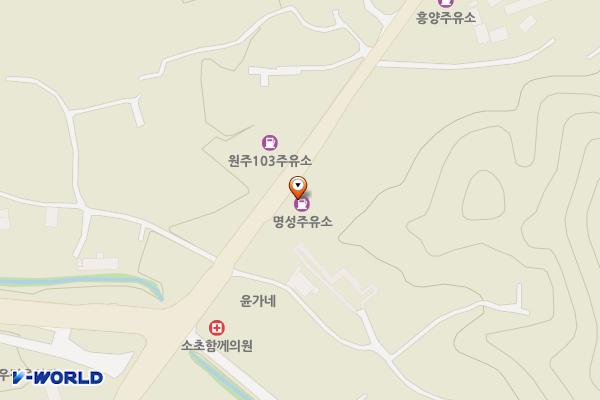 명성주유소 위치 지도 — 강원특별자치도 원주시 소초면 치악로 2324