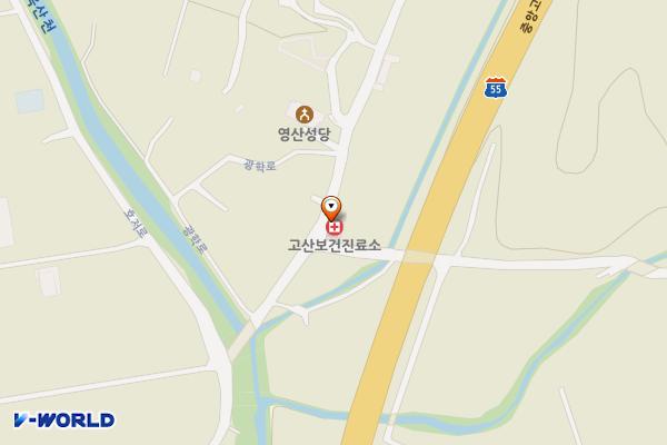고산보건진료소(1층) 위치 지도 — 강원특별자치도 원주시 호저면 광학로 16