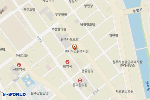 원주중앙요양원 위치 지도 — 강원특별자치도 원주시 평원로 33