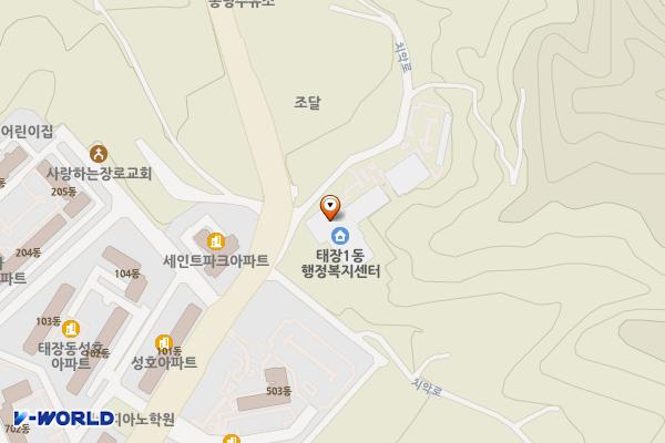 태장1동행정복지센터 위치 지도 — 강원특별자치도 원주시 치악로 2066