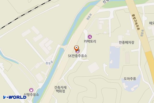 SK만종주유소 위치 지도 — 강원특별자치도 원주시 호저면 원문로 545