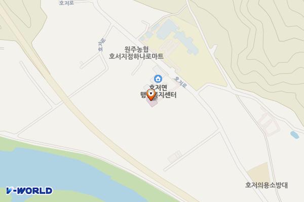 호저면행정복지센터(1층) 위치 지도 — 강원특별자치도 원주시 호저면 호저로 429