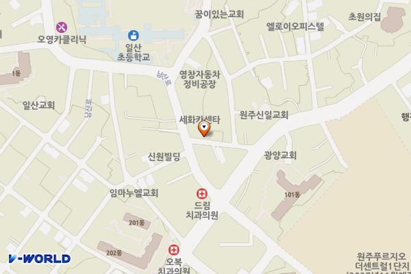 원주로얄요양원 위치 지도 — 강원특별자치도 원주시 남산로 80-1