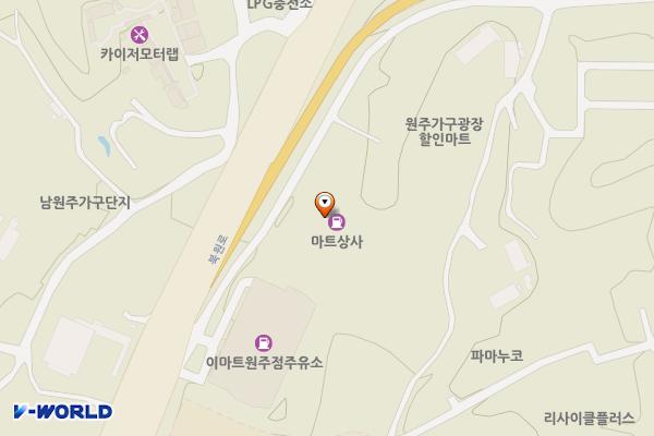 지에스칼텍스(주) 이마트원주점 위치 지도 — 강원특별자치도 원주시 북원로 1930 (무실동)