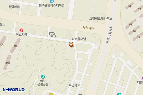 이화공원 화장실 위치 지도 — 강원특별자치도 원주시 이화5길 6