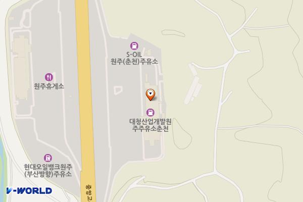 한국도로공사 원주(춘천)주유소 위치 지도 — 강원특별자치도 원주시 호저면 마근거리길 110