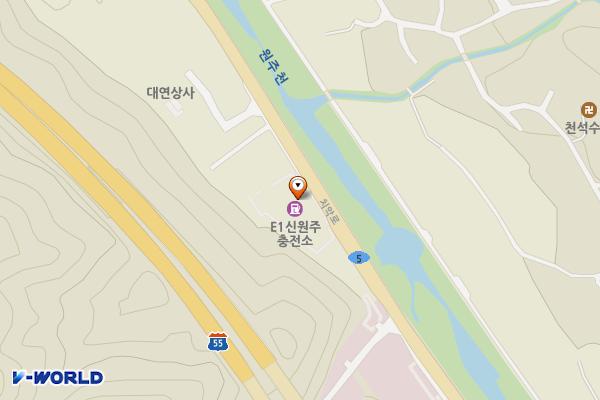 신우에너지(자) 신원주충전소 위치 지도 — 강원특별자치도 원주시 판부면 치악로 1155
