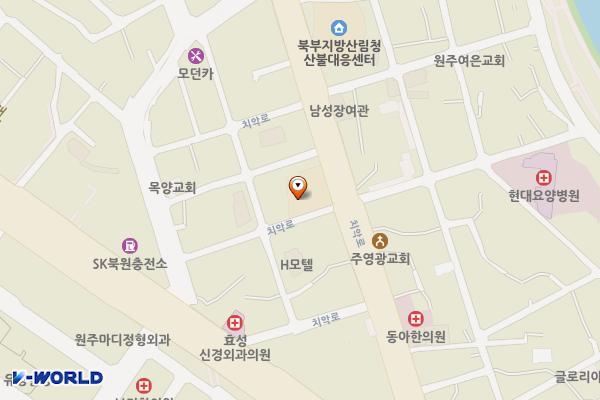단구동 행정복지센터 화장실 위치 지도 — 강원특별자치도 원주시 치악로 1605(단구동)