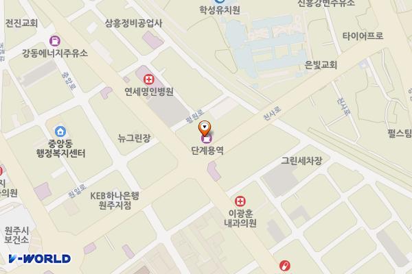 HD현대오일뱅크㈜직영 평원현대주유소 위치 지도 — 강원특별자치도 원주시 천사로 235 (평원동)