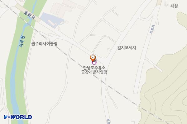 만낭포금강개발직영주유소 위치 지도 — 강원특별자치도 원주시 문막읍 보통로 153