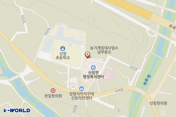 신림면행정복지센터 위치 지도 — 강원특별자치도 원주시 신림면 치악로 28