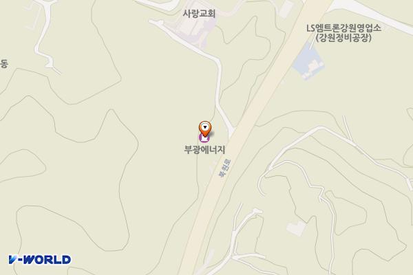 HD현대오일뱅크㈜직영 부광주유소 위치 지도 — 강원특별자치도 원주시 북원로 2929 (태장동)