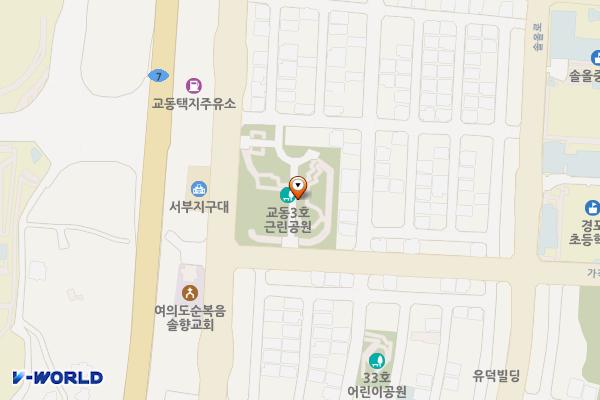 교동택지 서부공원 위치 지도 — 강원특별자치도 강릉시 가작로 7