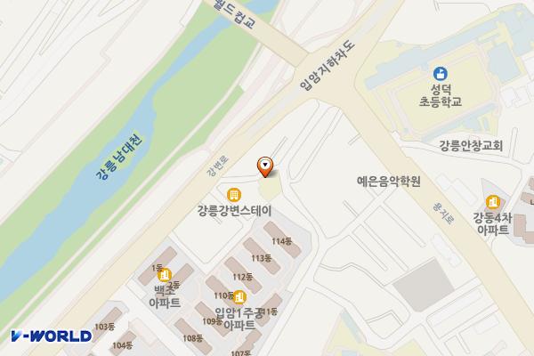 성덕반딧불작은도서관 위치 지도 — 강원특별자 치도 강릉시 강중길 55