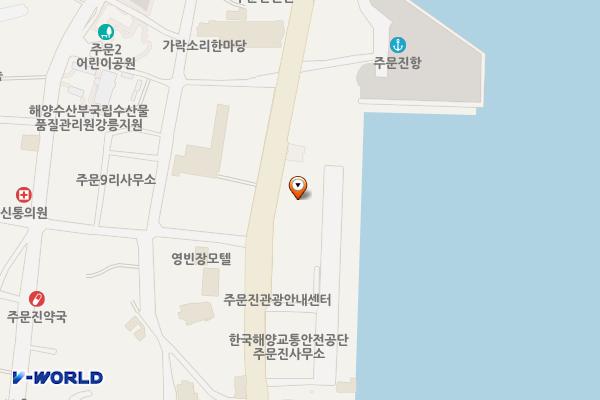 해안주차타워화장실 위치 지도 — 강원특별자치도 강릉시 주문진읍 해안로 1740