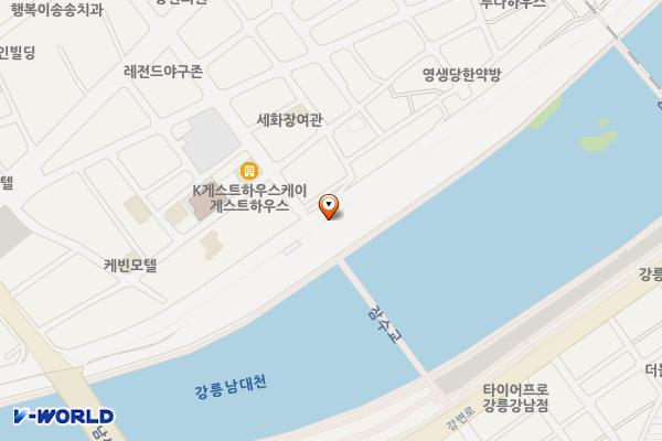 남대천둔치주차장 위치 지도 — 강원특별자치도 강릉시 제방길 72
