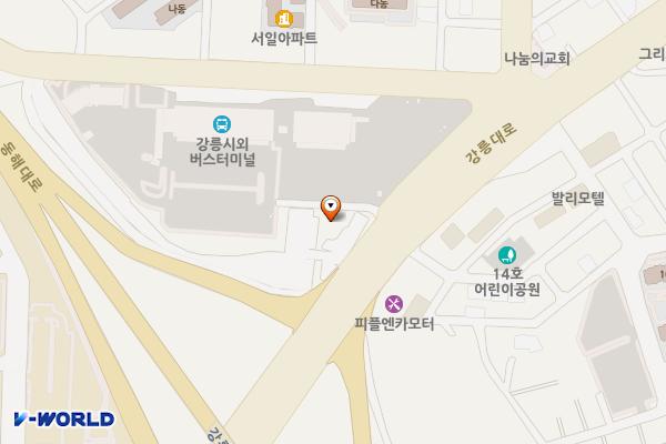 (구)강릉관광개발공사 주차장 위치 지도 — 강원특별자치도 강릉시 강릉대로 79
