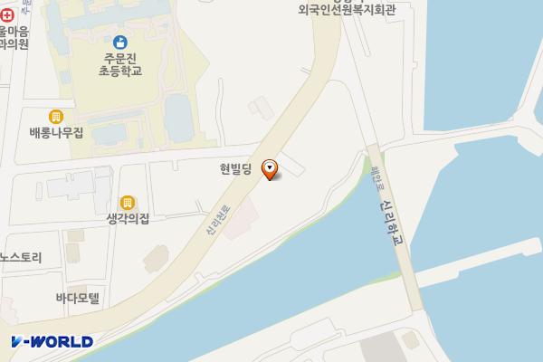 고등어 화장실 위치 지도 — 강원특별자치도 강릉시 주문진읍 신리천로 21