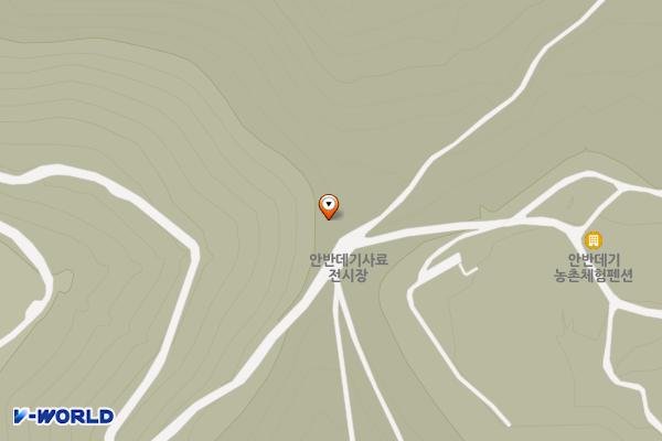 멍애전망대밑(카페) 위치 지도 — 강원특별자치도 강릉시 왕산면 안반데기2길 1