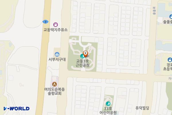 교동3근린공원 위치 지도 — 강원특별자치도 강릉시 가작로 7 (교동)