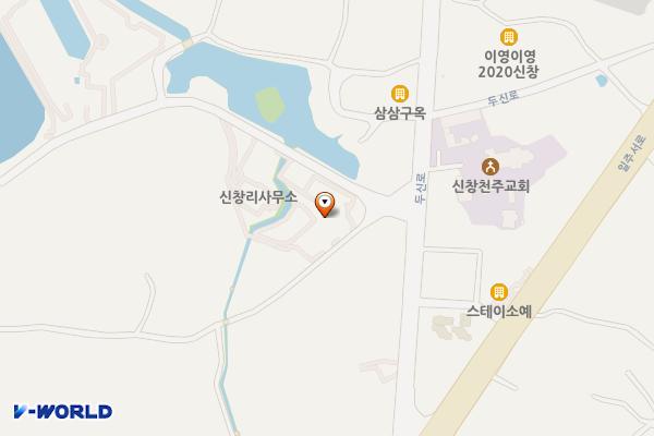 신창리 586 위치 지도 — 제주특별자치도 제주시 한경면 신창리 586