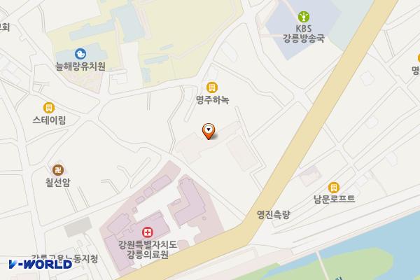 명주예술마당 별관(1층) 위치 지도 — 강원특별자치도 강릉시 경강로2021번길 9-1