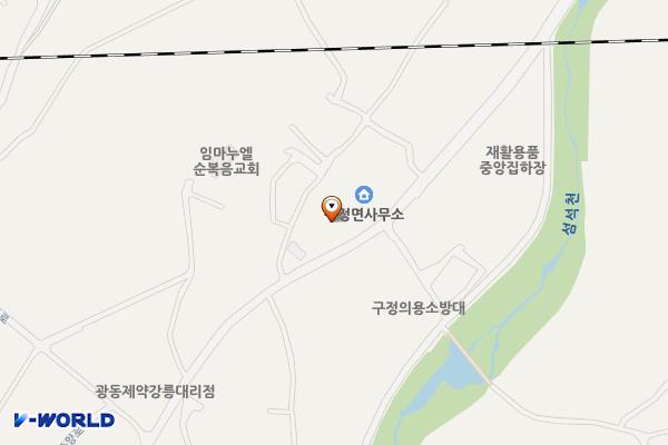 구정면 복지회관(1층) 위치 지도 — 강원특별자치도 강릉시 구정면 구정중앙로 231