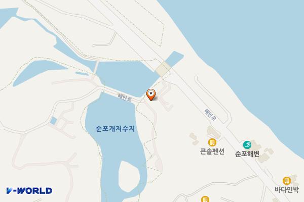순포습지 위치 지도 — 강원특별자치도 강릉시 사천면 해안로 741-9