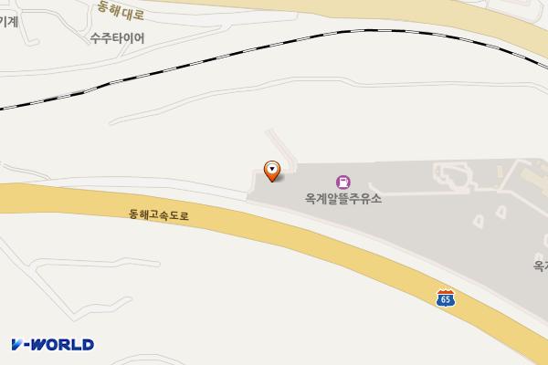 옥계(속초방향) 주유소 위치 지도 — 강원특별자치도 강릉시 옥계면 동해고속도로 322