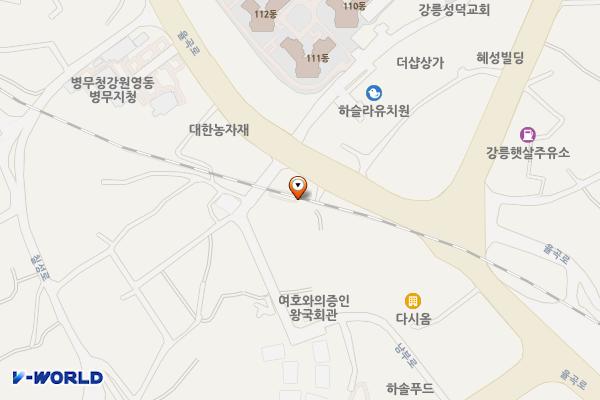 월화공원(부흥마을) 위치 지도 — 강원특별자치도 강릉시 율곡로2687번길 2