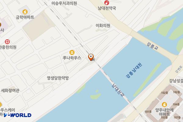 월화공원 위치 지도 — 강원특별자치도 강릉시 중앙시장4길 24-2