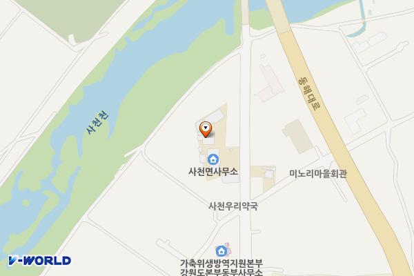 사천면사무소 위치 지도 — 강원특별자치도 강릉시 사천면 미노길 67