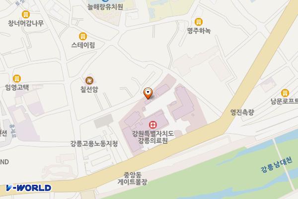 강원특별자치도강릉의료원 위치 지도 — 강원특별자치도 강릉시 경강로 2007