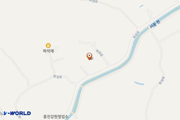 강동면 상시동리 게이트볼장 화장실 위치 지도 — 강원특별자치도 강동면 와천로 357-5