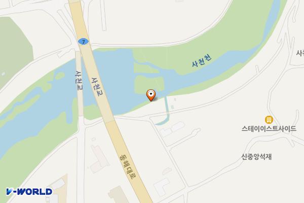 미노리게이트볼장 위치 지도 — 강원특별자치도 강릉시 사천면 미노리 459-5
